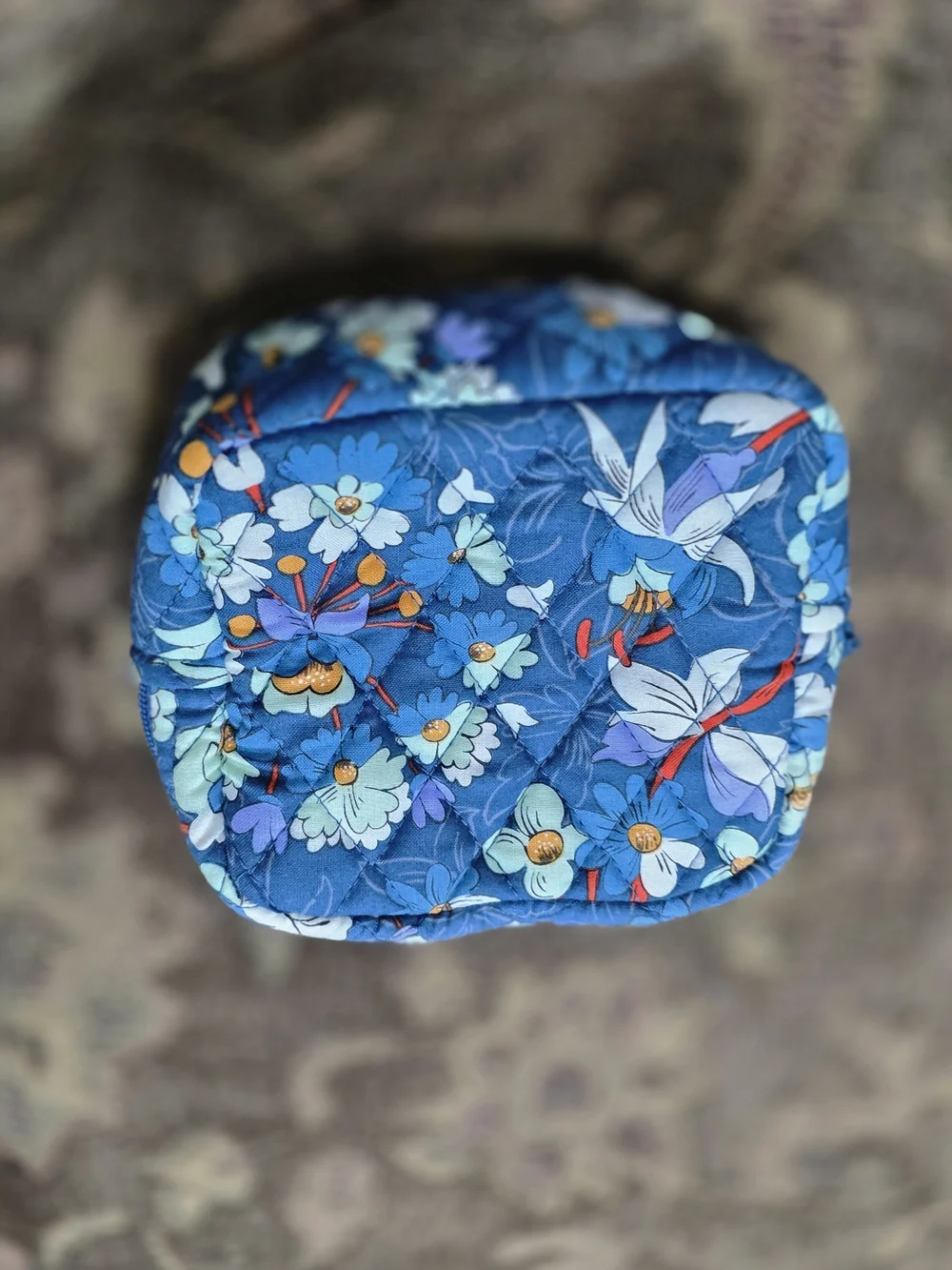 Vera Bradley Navy Blue Floral Quilted Bedding